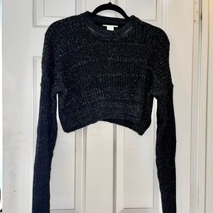 Urban outfitters black cropped sweater